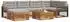vidaXL Gartenlounge-Set mit Kissen, 7-tlg., natur und hellgrau (3373791)