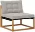 vidaXL Outdoor-Sofagarnitur mit Kissen, 6-tlg., natur und hellgrau (3369722)