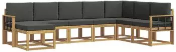 vidaXL Outdoor-Sofagarnitur 8-tlg. wei&szlig; und anthrazit (3388061)