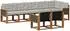 vidaXL Outdoor-Sofagarnitur 8-tlg. natur und hellgrau (3382027)