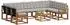 vidaXL Outdoor-Sofagarnitur 10-tlg., natur und hellgrau (3369074)