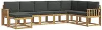 vidaXL Outdoor-Sofagarnitur 8 stk. Wei&szlig; und Anthrazit