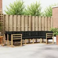 vidaXL Outdoor-Sofagarnitur 7 stk. Wei&szlig; und Schwarz