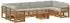vidaXL Outdoor-Sofagarnitur mit Kissen, 8-tlg., natur und hellgrau (3384927)