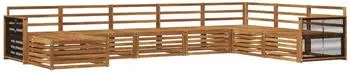 vidaXL Outdoor-Sofagarnitur 8-tlg., Natur Massivholz Akazie