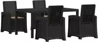 vidaXL Garten Essgruppe 5 stk. Anthrazit und Taupe PP