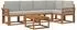vidaXL Outdoor-Sofagarnitur mit Kissen 6-tlg., natur und hellgrau (3366429)