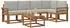 vidaXL Outdoor-Sofagarnitur mit Kissen 6-tlg., natur und hellgrau (3366429)