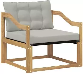 vidaXL Outdoor-Sofagarnitur Akazienholz & Textilene, wei&szlig; (3439073)