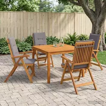 vidaXL Garten-Essgruppe 5-teilig, Akazie Massivholz (3434615)
