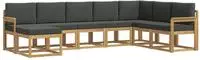 vidaXL Outdoor-Sofagarnitur 8 stk. Wei&szlig; und Anthrazit
