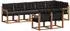 vidaXL Gartenlounge-Set 8-tlg. natur und schwarz (3368779)