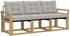 vidaXL Outdoor-Sofagarnitur 3-tlg. weiß und hellgrau (3389165)