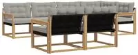 vidaXL Outdoor-Sofagarnitur 7 stk. Wei&szlig; und Hellgrau