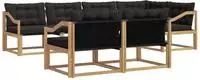 vidaXL Outdoor-Sofagarnitur 7 stk. Wei&szlig; und Schwarz
