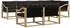 vidaXL Outdoor-Sofagarnitur mit Kissen, 7-tlg., weiß und schwarz (3388790)