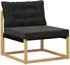 vidaXL Outdoor-Sofagarnitur mit Kissen, 7-tlg., weiß und schwarz (3388790)
