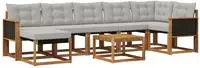 vidaXL Outdoor-Sofagarnitur 8 stk. Natur und Hellgrau
