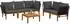 vidaXL Gartenlounge-Set 6-tlg. Akazienholz & Seil, natur (3407748)