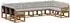 vidaXL Outdoor-Sofagarnitur 10-tlg. natur und hellgrau (3382243)