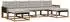 vidaXL Outdoor-Sofagarnitur 6-tlg. natur und hellgrau (3381599)