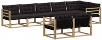 vidaXL Outdoor-Sofagarnitur 8 stk. Wei&szlig; und Schwarz