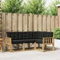 vidaXL Outdoor-Sofagarnitur 4 stk. Wei&szlig; und Schwarz