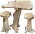 Garden Pleasure Surga Bartisch-Set, Holz, natur, 3-teilig (315175-1)