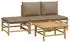 vidaXL Garten-Lounge-Set 4-tlg. Bambus, taupe Kissen (3155139)