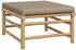 vidaXL Garten-Lounge-Set 4-tlg. Bambus, taupe Kissen (3155139)