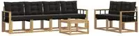 vidaXL Outdoor-Sofagarnitur 7 stk. Wei&szlig; und Schwarz