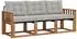vidaXL Outdoor-Sofagarnitur mit Kissen 3-tlg., natur und hellgrau (3368350)