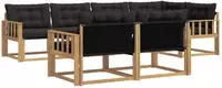 vidaXL Outdoor-Sofagarnitur 7 stk. Wei&szlig; und Schwarz
