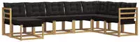 vidaXL Outdoor-Sofagarnitur 8 stk. Wei&szlig; und Schwarz