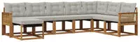 vidaXL Outdoor-Sofagarnitur 8 stk. 8-Sitzer Natur und Hellgrau