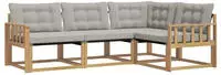 vidaXL Outdoor-Sofagarnitur 4 stk. Wei&szlig; und Hellgrau