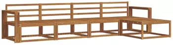 vidaXL Outdoor-Sofagarnitur, 5-tlg., Akazien-Massivholz, 337x162,5x73cm