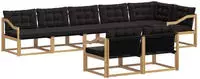 vidaXL Outdoor-Sofagarnitur 8 stk. 8-Sitzer Wei&szlig; und Schwarz