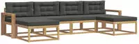 vidaXL Outdoor-Sofagarnitur 6 stk. 6-Sitzer Wei&szlig; und Anthrazit