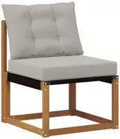 vidaXL Outdoor-Sofagarnitur 4 stk. 4-Sitzer Natur und Hellgrau