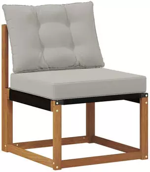 vidaXL Outdoor-Sofagarnitur 4-tlg. natur und hellgrau (3381867)
