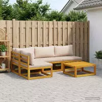 vidaXL Sofa-Set 5 stk. Natur Massivholz Akazie