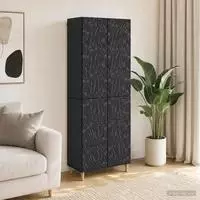 vidaXL Schrankset 2 stk. Schwarz Holzwerkstoff