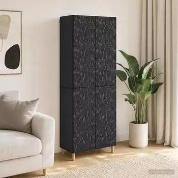 vidaXL Schrankset 2-tlg. schwarz Holzwerkstoff (3416701)