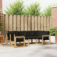 vidaXL Outdoor-Sofagarnitur 6 stk. 6-Sitzer Wei&szlig; und Schwarz