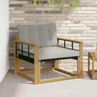 vidaXL Outdoor-Sofagarnitur Massives Akazienholz und Textilene