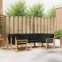 vidaXL Outdoor-Sofagarnitur 6 stk. 6-Sitzer Wei&szlig; und Schwarz