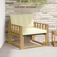 vidaXL Outdoor-Sofagarnitur Massives Akazienholz und Textilene
