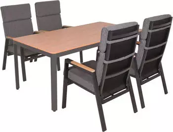 Garden Pleasure BARLETTA Garten-Essgruppe 9-tlg., Aluminium, anthrazit (2371952)