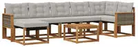 vidaXL Outdoor-Sofagarnitur 8 stk. 7-Sitzer Natur und Hellgrau
